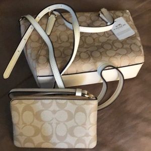 Lovely coach bag with mini bag